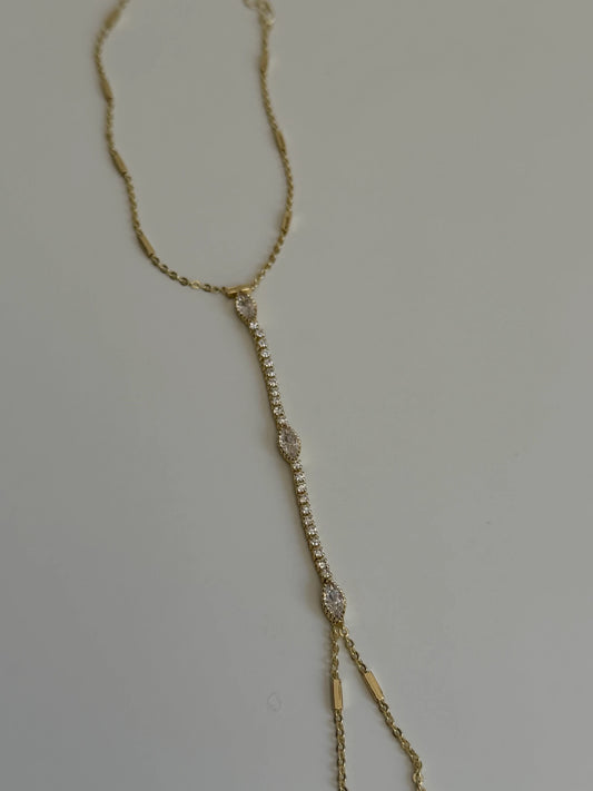 Gold Rengi Su Yolu Taşlı Kadın Şahmeran