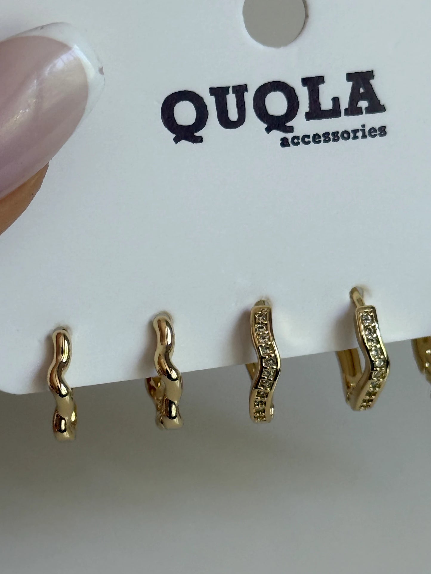 Gold Rengi Halka Model Set Küpe