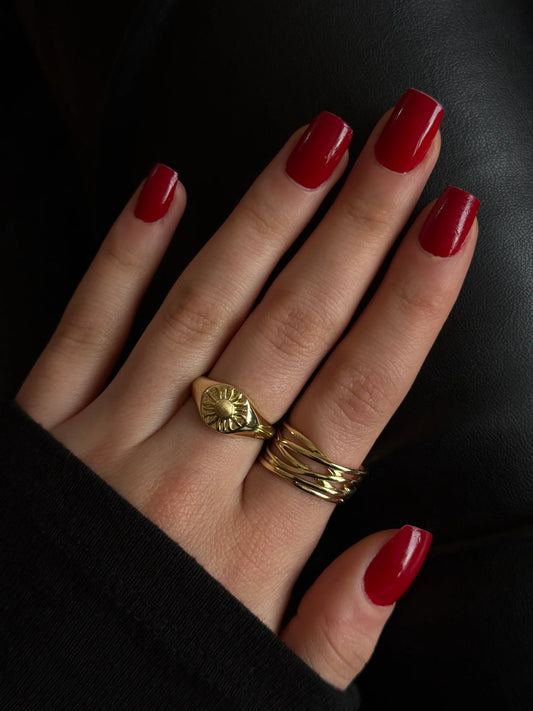 Gold Rengi Güneş Model Kadın Yüzük