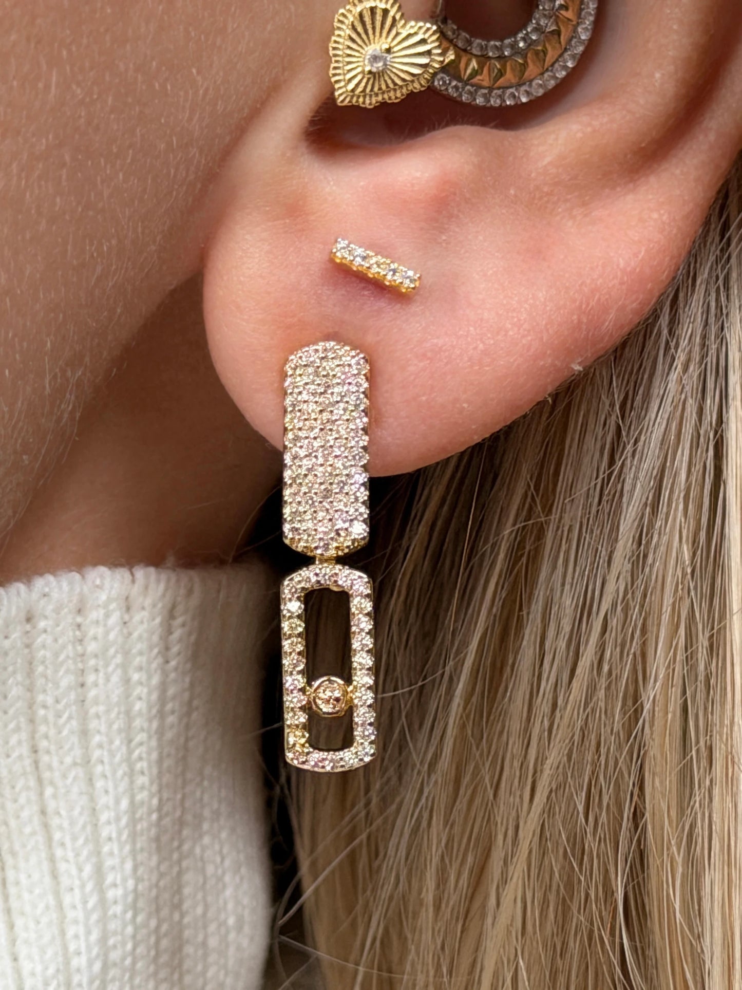 Gold Rengi 925 Ayar Gümüş Piercing