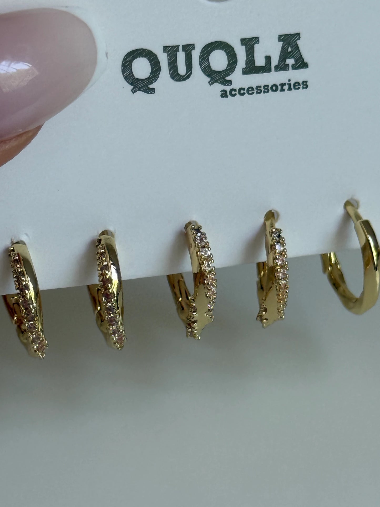 Gold Rengi Burgu Halka Set Küpe