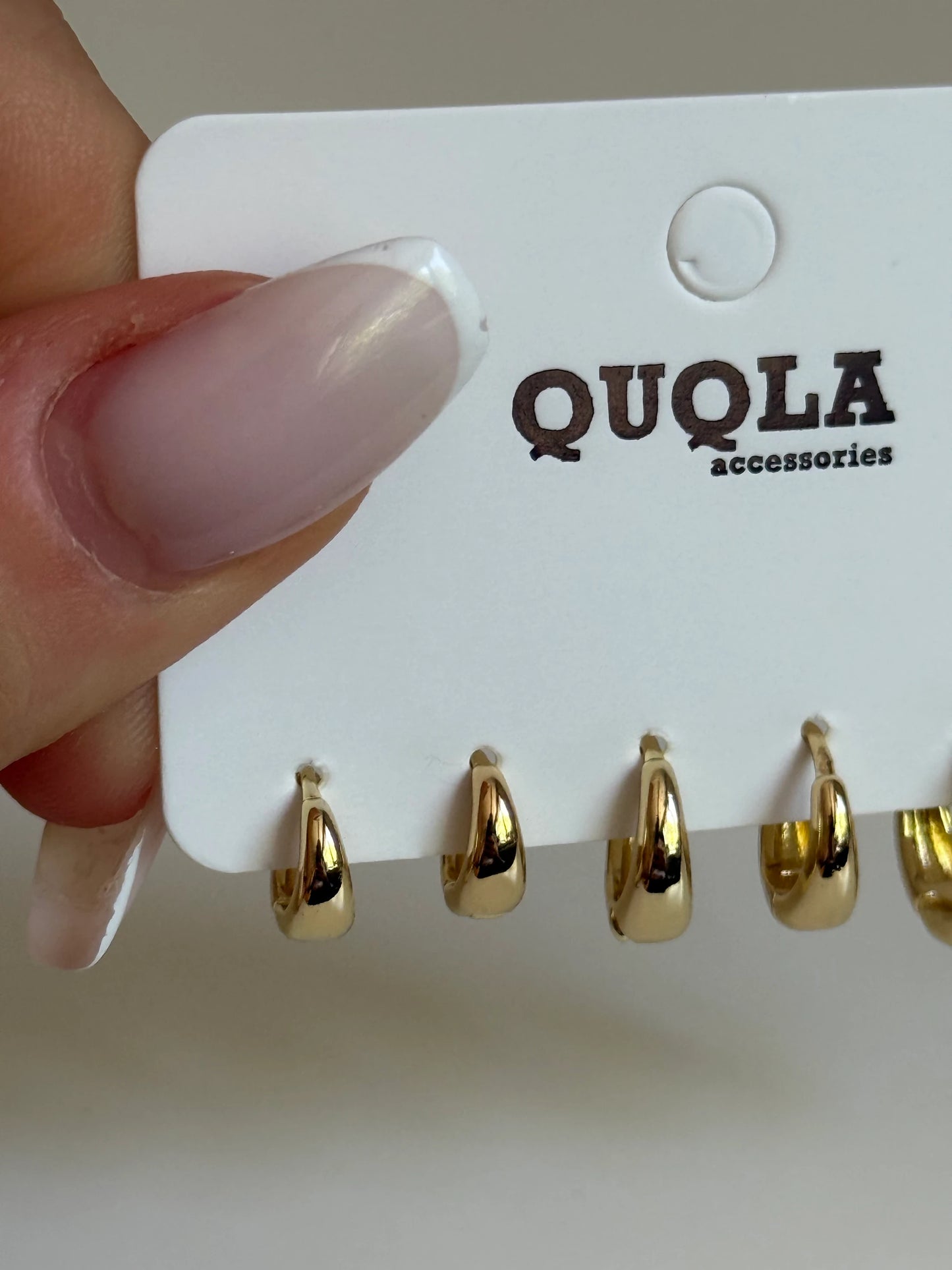 Gold Rengi Damla Halka Model Set Küpe