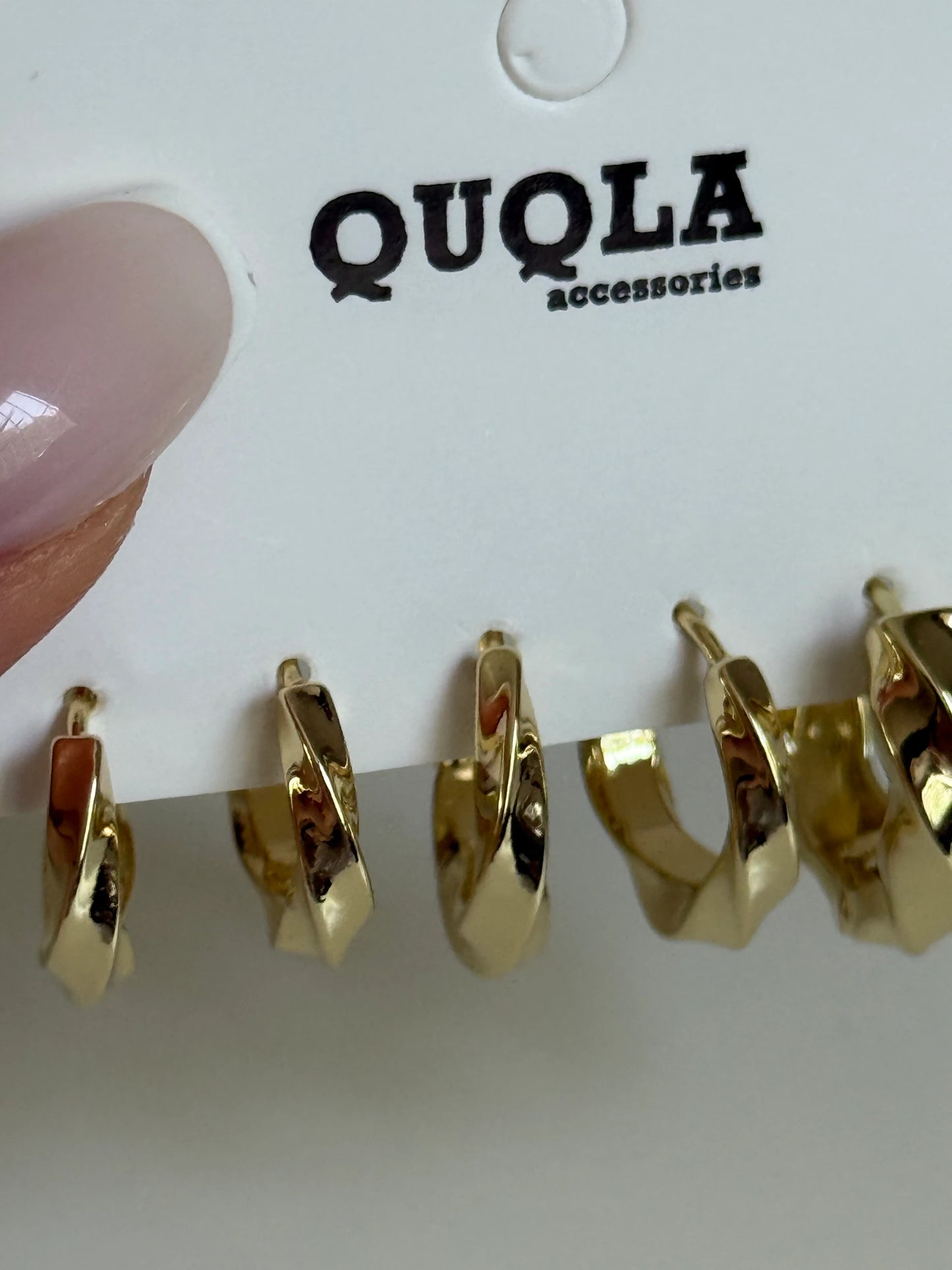 Gold Rengi Burgu Halka Model Set Küpe