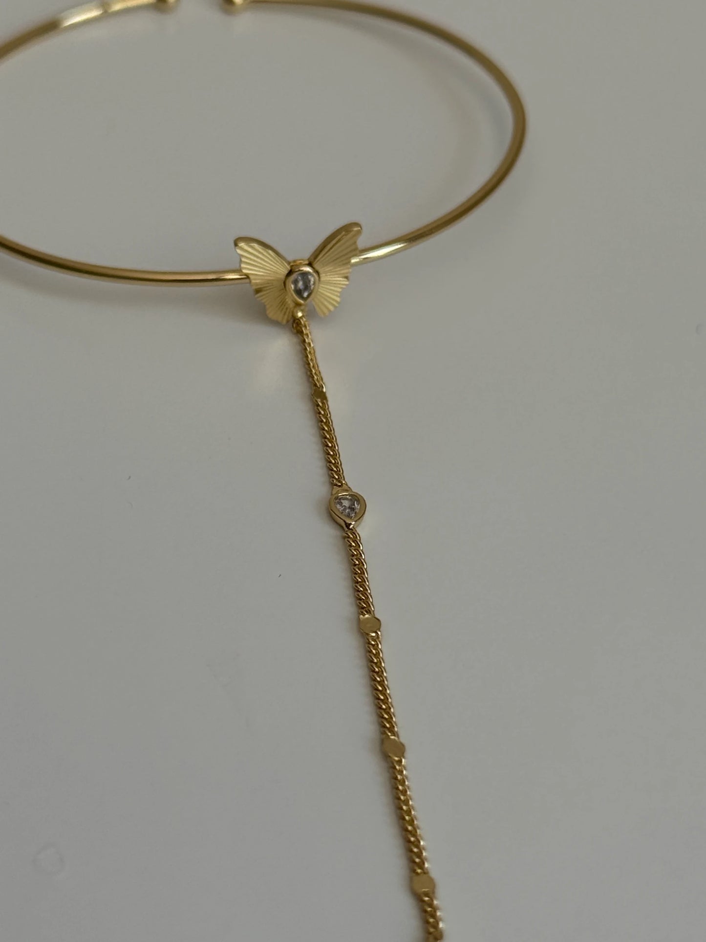 Gold Rengi Kelebek Model kelepçe Bileklik Şahmeran