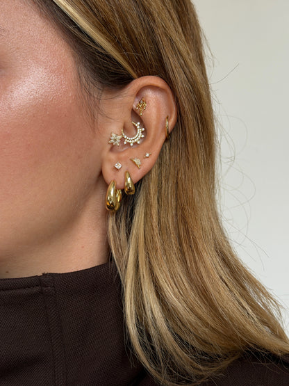 Gold Rengi Damla Model Kadın Küpe