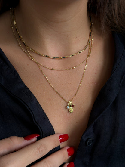 Gold Rengi Burgu Model Kadın Kolye
