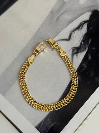 Gold Rengi Hasır Zincir Model Kadın Bileklik