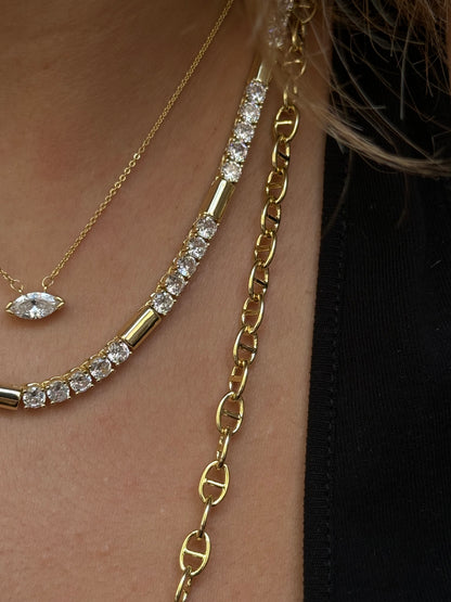 Su Yolu Taş Detaylı Kadın Kolye