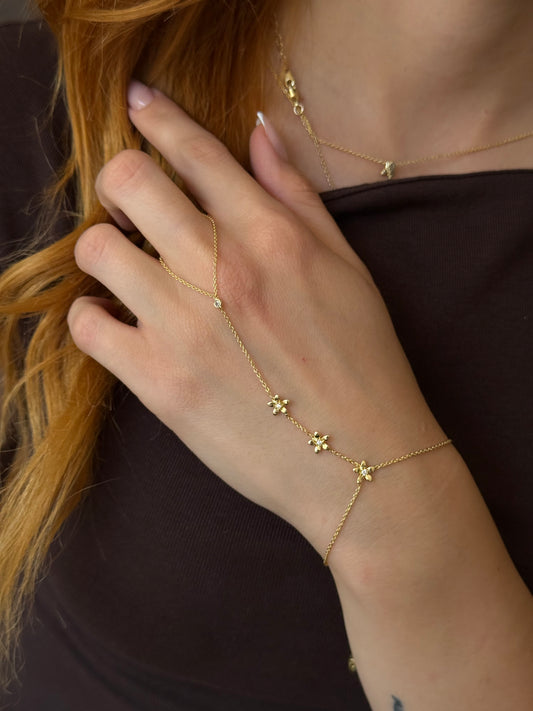 Gold Rengi Çiçek Model Kadın Şahmeran