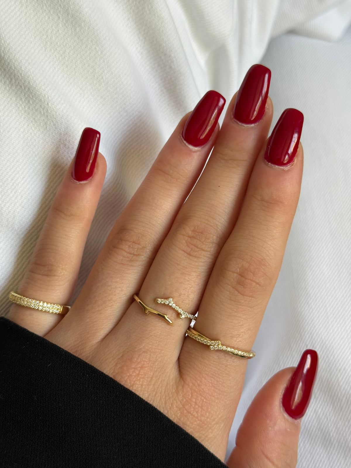 Gold Rengi Ağaç Dalı Model Kadın Yüzük