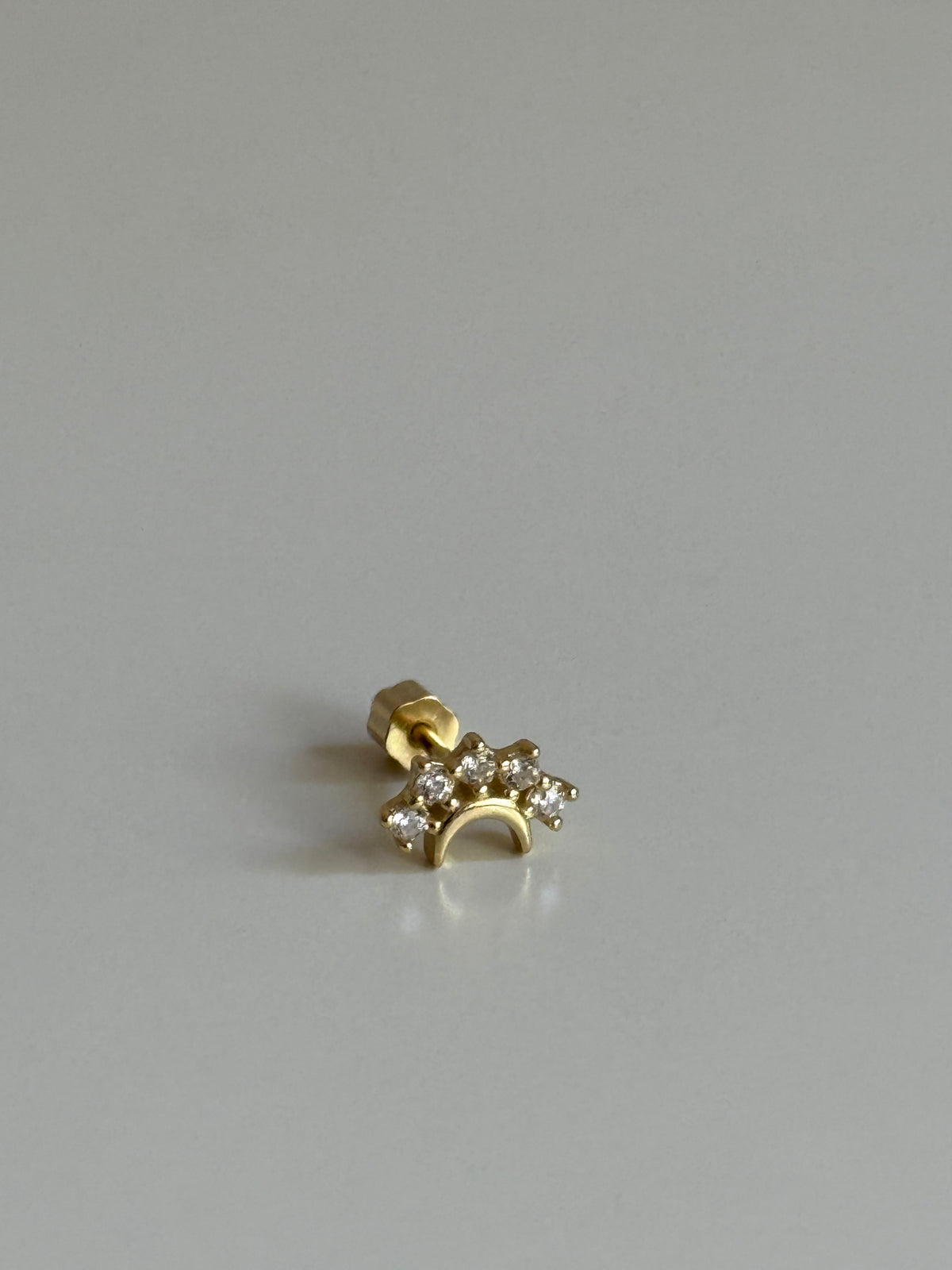 Gold Rengi Pati Model 925 Ayar Gümüş Piercing