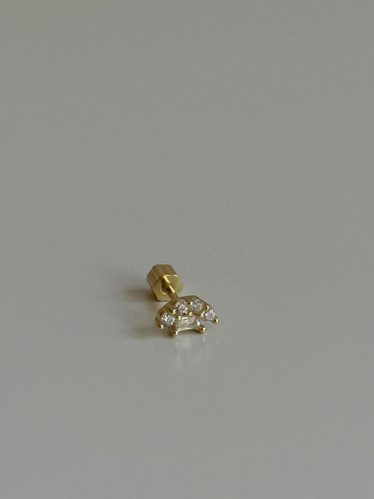 Gold Rengi Pati Model 925 Ayar Gümüş Piercing