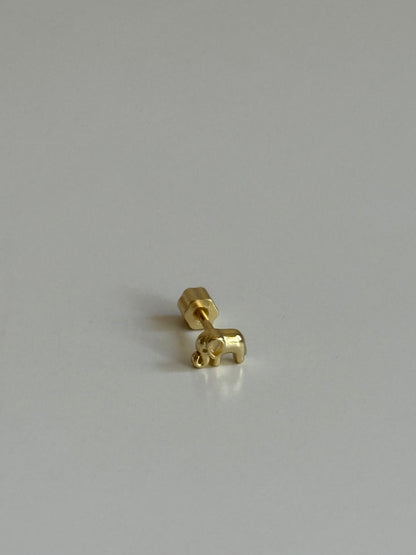 Gold Rengi Fil Model 925 Ayar Gümüş Pierincg