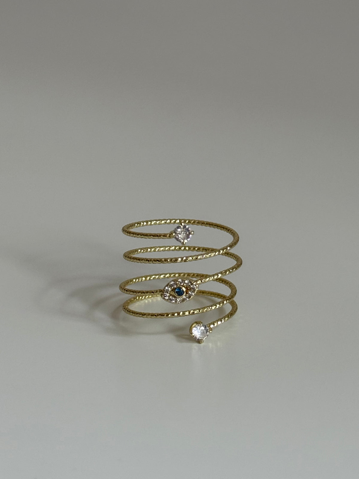 Gold Rengi Göz Model Kadın Spiral Yüzük
