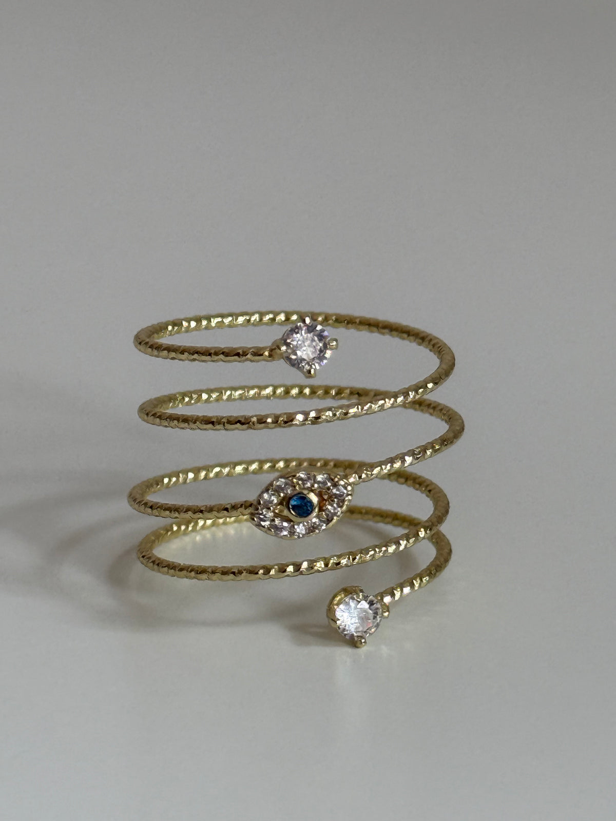 Gold Rengi Göz Model Kadın Spiral Yüzük