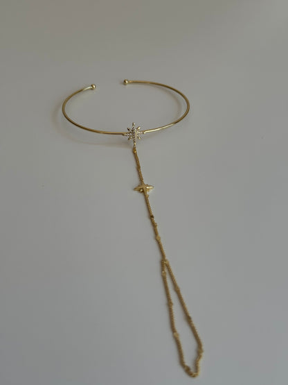 Gold Rengi Kutup Yıldızı Model Kelepçe Bileklik Şahmeran