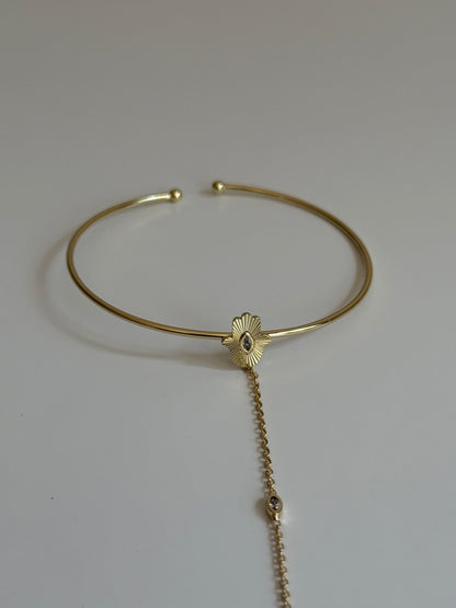 Gold Rengi Fatmanın Eli Model Kelepçe Bileklik Şahmeran