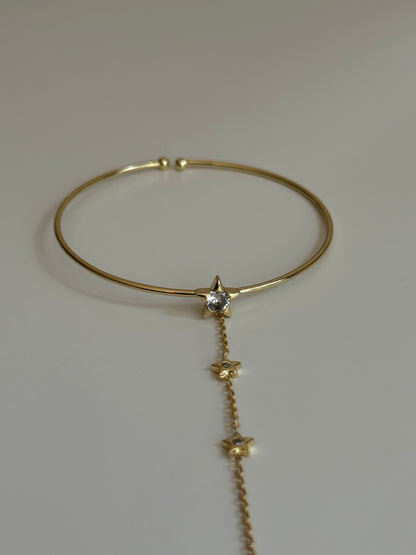 Gold Rengi Yıldız Model Kelepçe Bileklik Şahmeran