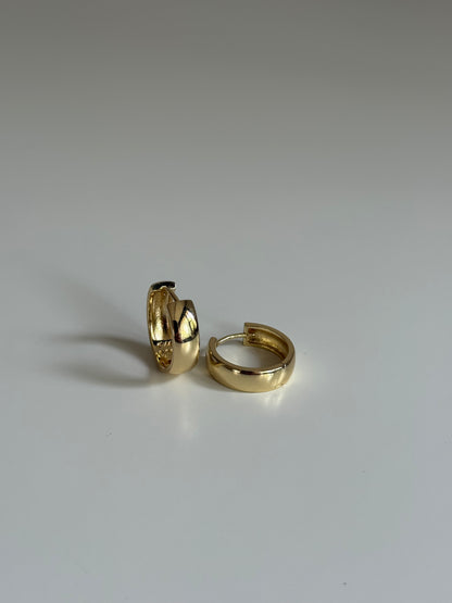Gold Rengi Kalın Halka Kadın Küpe