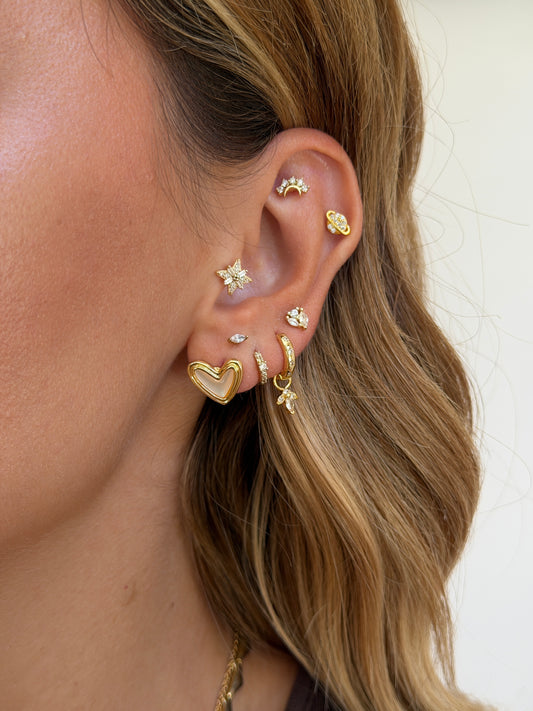 Gold Rengi Pati Model 925 Ayar Gümüş Piercing
