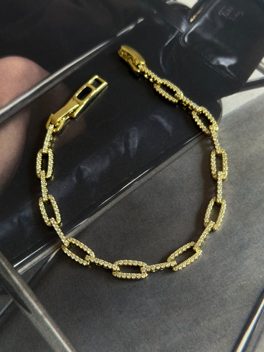 Gold Rengi Zincir Model Xupıng Kadın Bileklik
