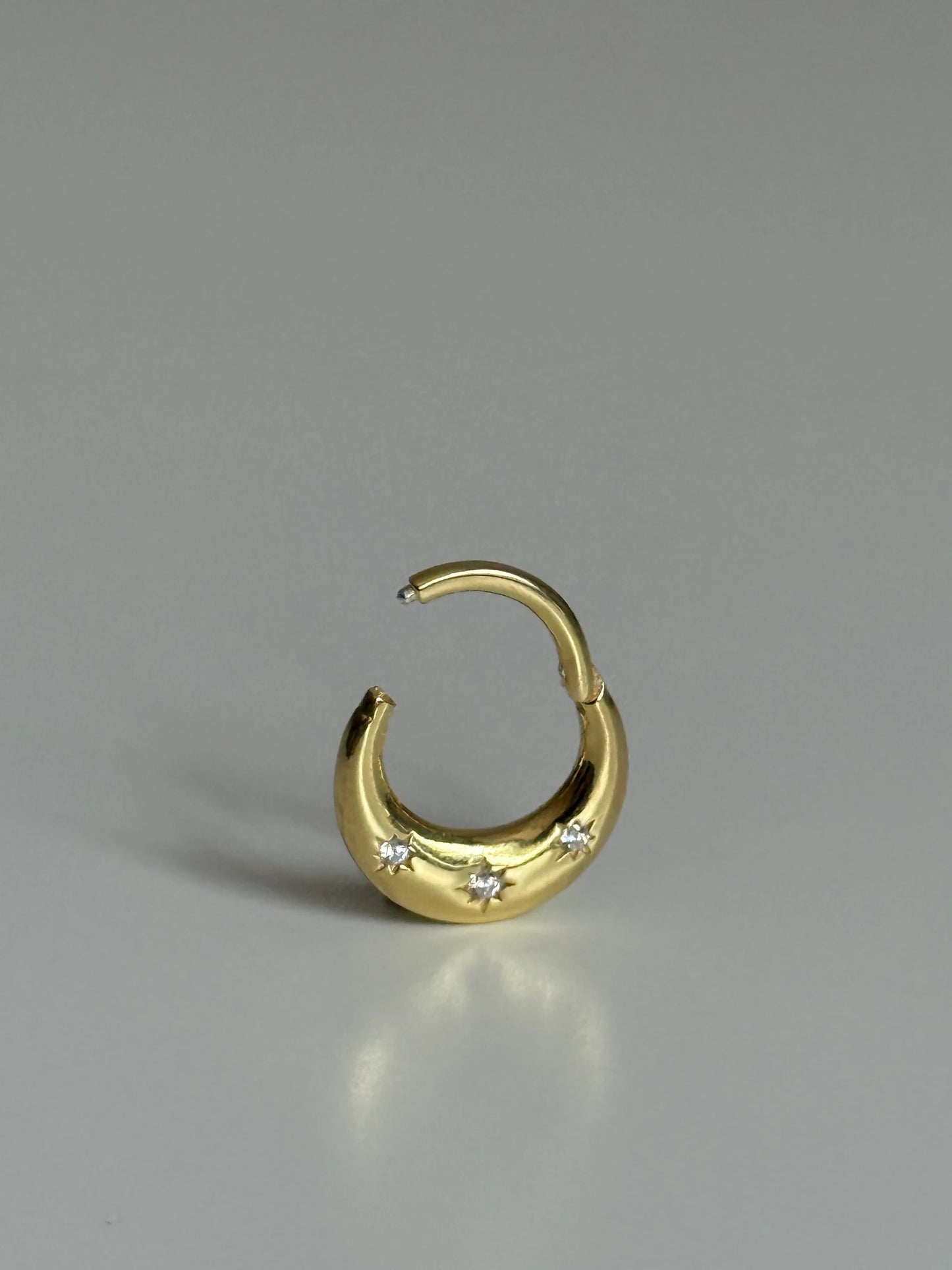 Gold Rengi 925 Ayar Gümüş Daith Piercing