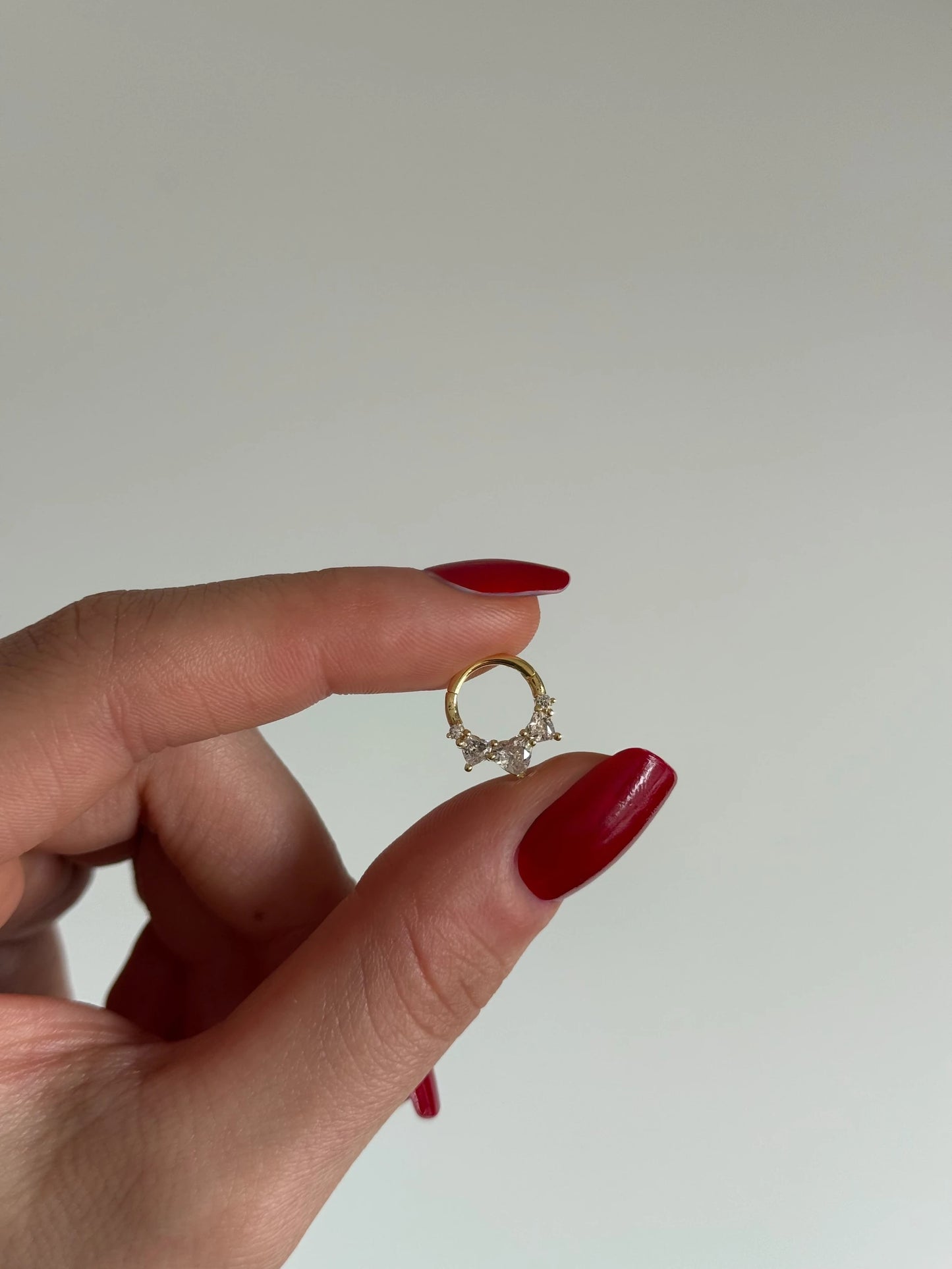 Gold Rengi 925 Ayar Gümüş Daith Piercing