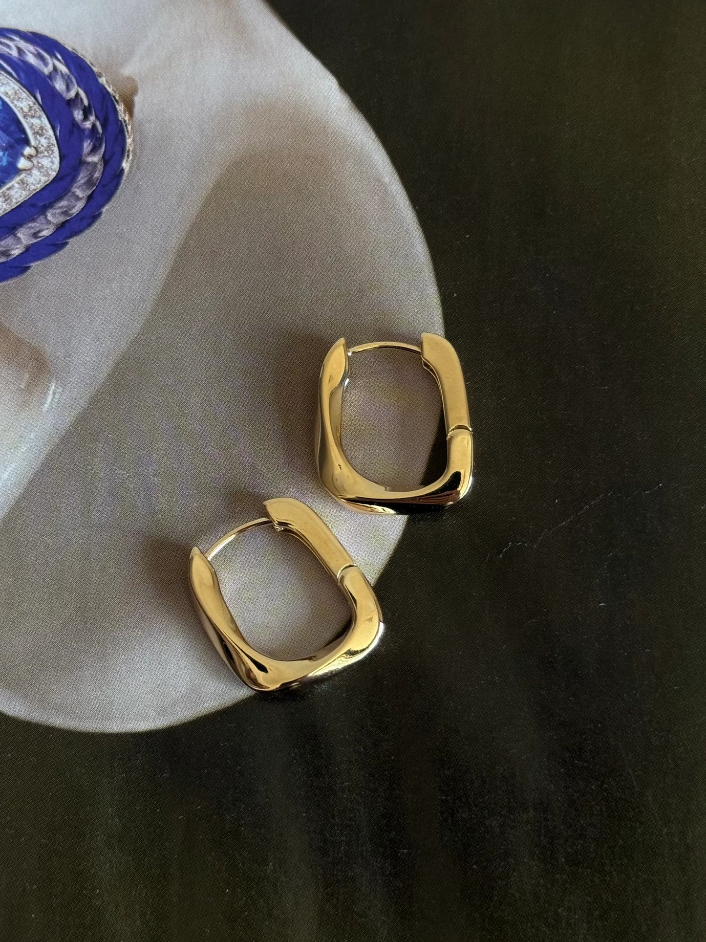 Gold Rengi Burgu Model Kadın Küpe