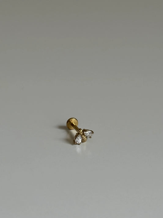Gold Rengi Arı Model Çelik Piercing