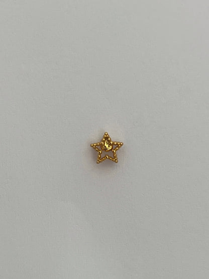 Gold Rengi Yıldız Piercing