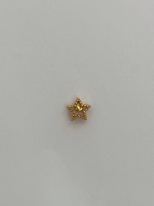 Gold Rengi Yıldız Piercing