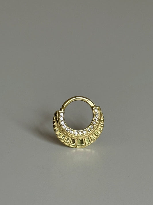 Gold Rengi 925 Ayar Gümüş Daith Piercing