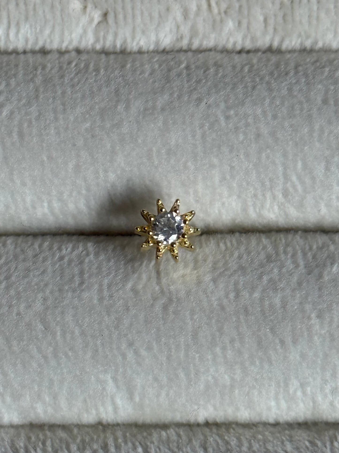 Gold Rengi 925 Ayar Gümüş Piercing