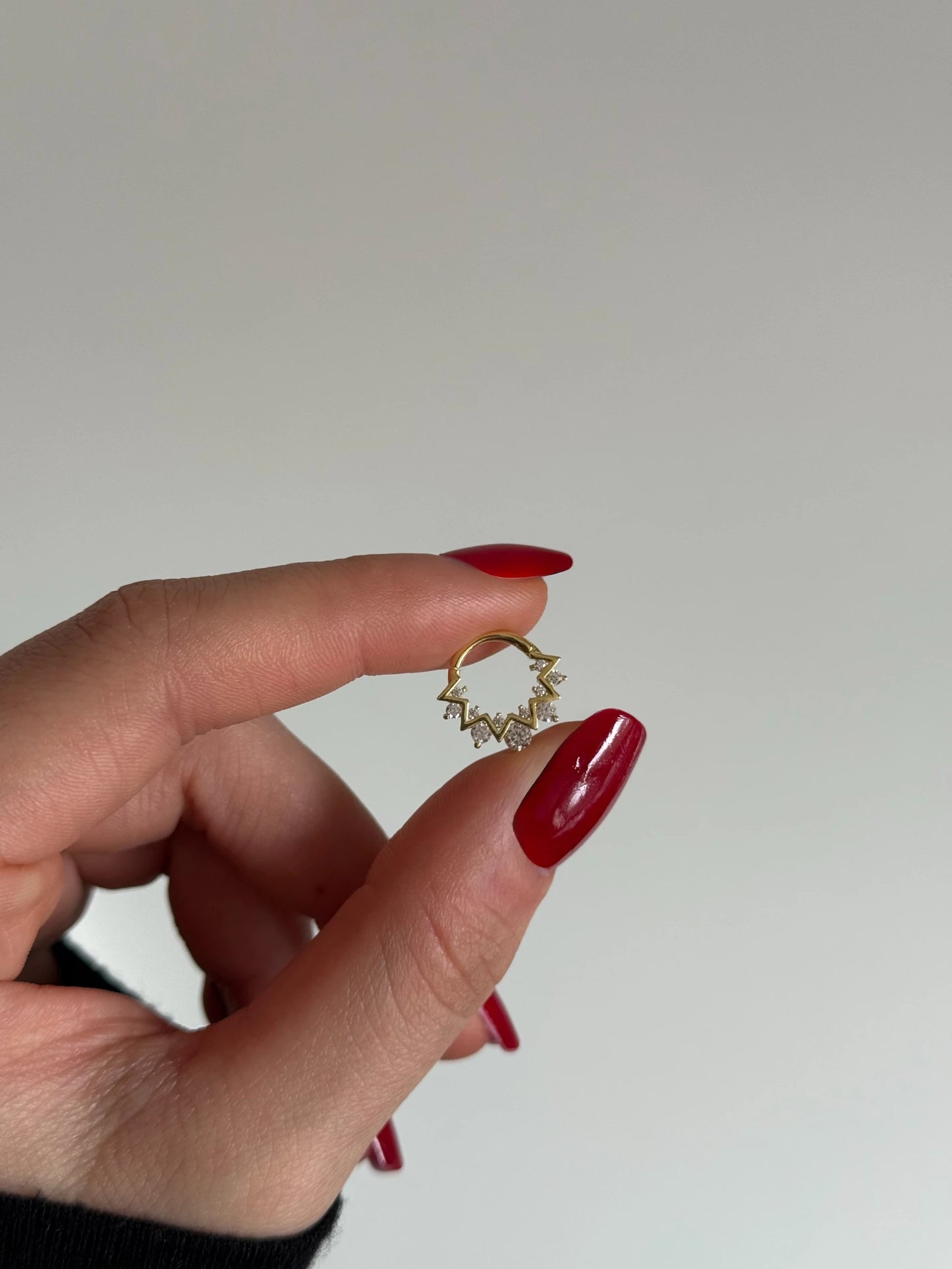 Gold Rengi 925 Ayar Gümüş Daith Piercing
