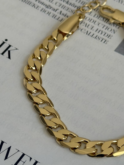 Gold Rengi Kalın Zincir Model Kadın Bileklik