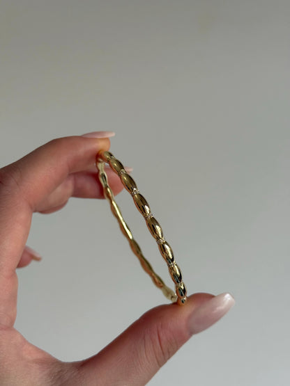 Gold Rengi Zirkon Taşlı Balon Model Kadın Kelepçe Bileklik