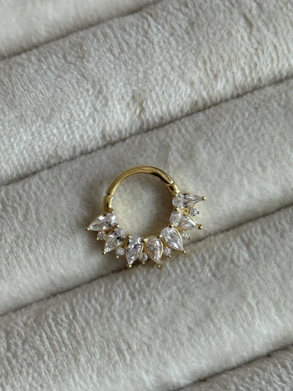 Gold Rengi 925 Ayar Gümüş Daith Piercing