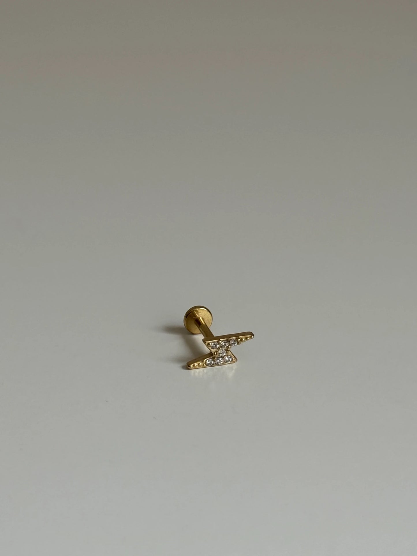 Gold Rengi Şimşek Model Çelik Piercing