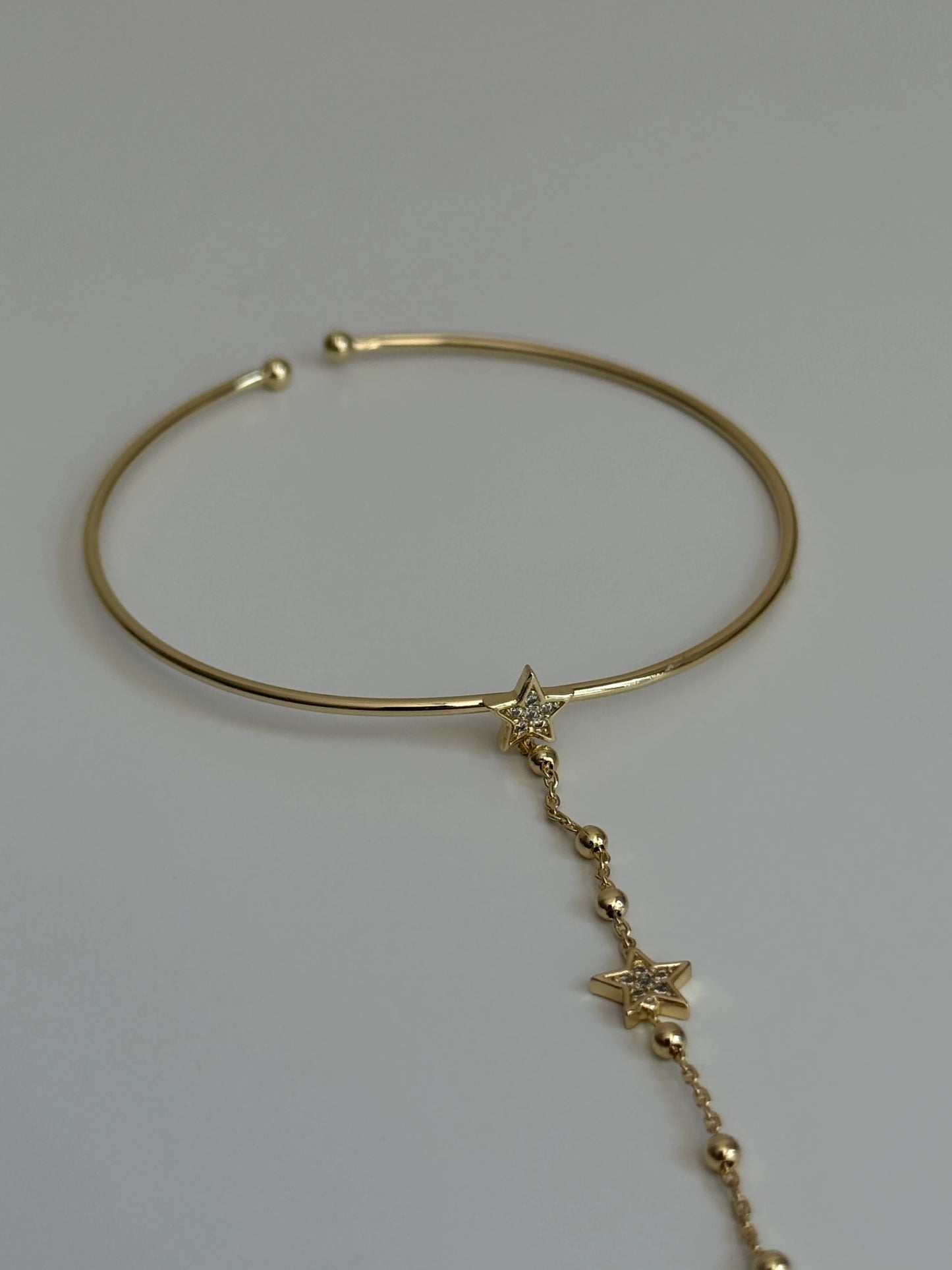 Gold Rengi Yıldız Model Kelepçe Bileklik Şahmeran