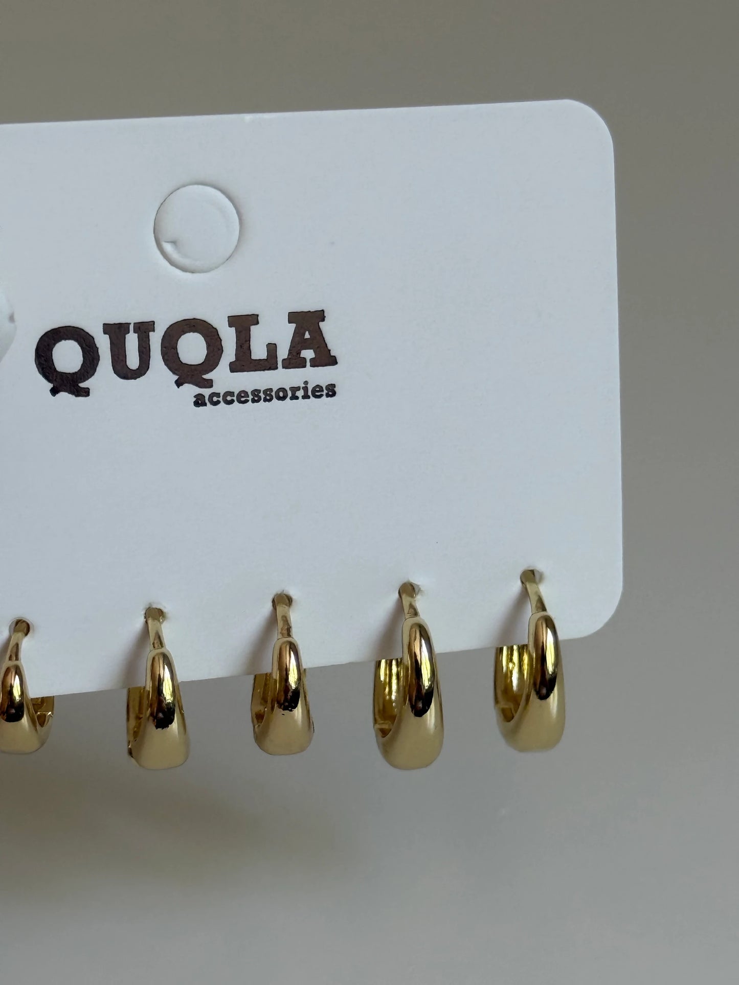 Gold Rengi Damla Halka Model Set Küpe