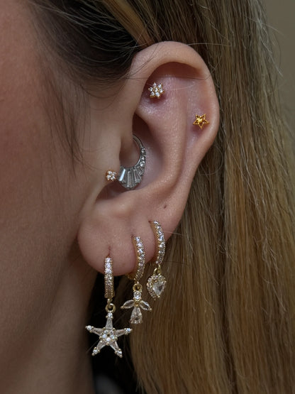 Gold Rengi Yıldız Piercing