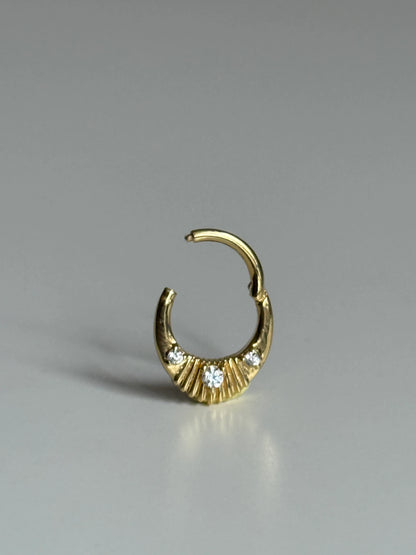 Gold Rengi 925 Ayar Gümüş Daith Piercing