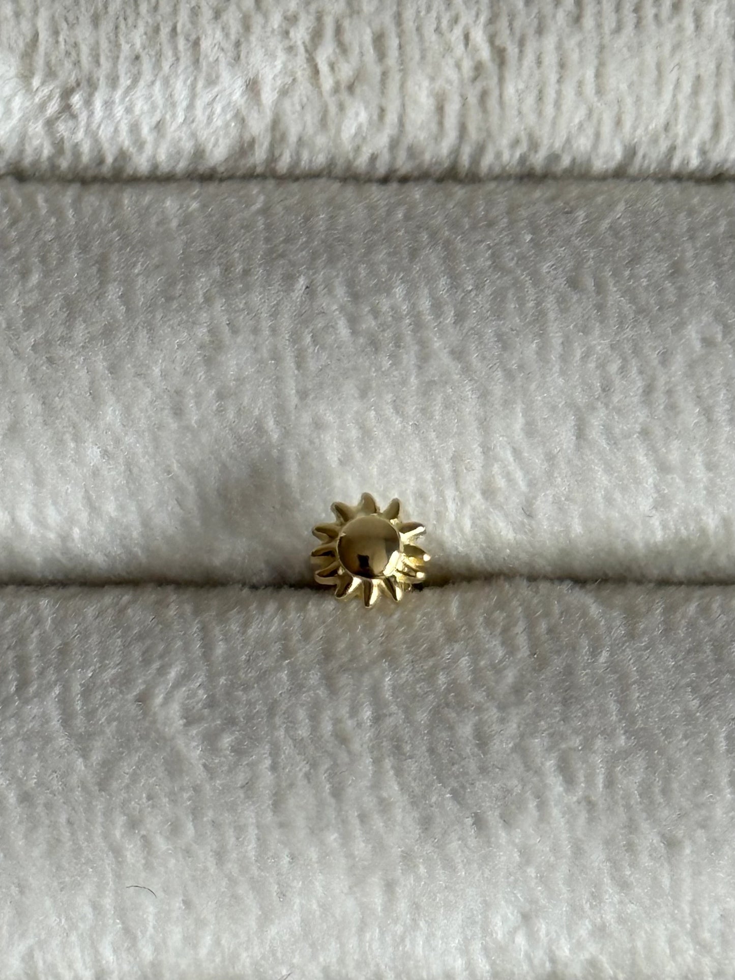 Gold Rengi 925 Ayar Gümüş Piercing