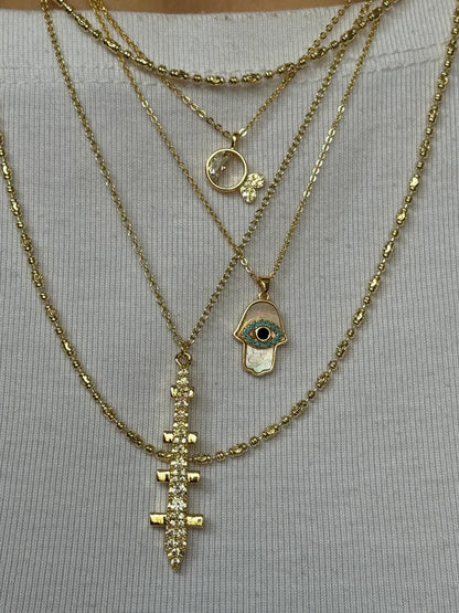 Gold Rengi Yuvarlak Model Kadın Kolye