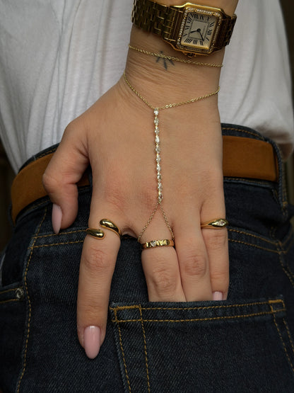 Gold Rengi 'Love' Yazılı Kadın Yüzük