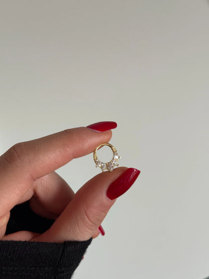 Gold Rengi 925 Ayar Gümüş Daith Piercing