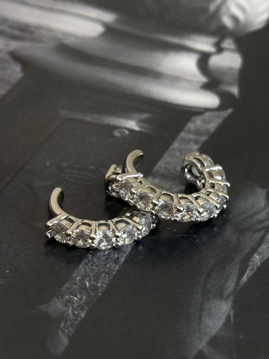 İkili Model Zirkon Taşlı Kadın Kıkırdak Küpe