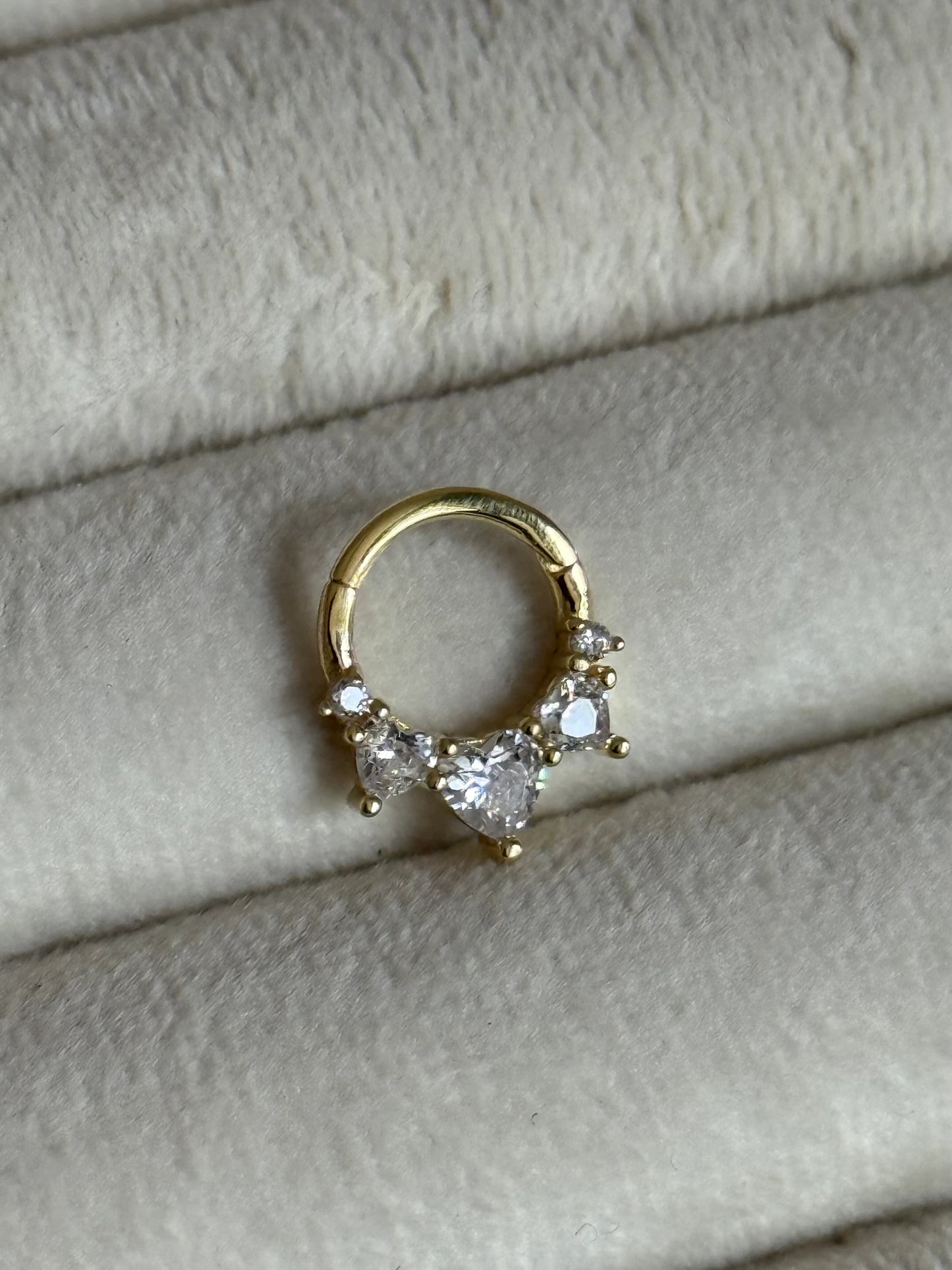 Gold Rengi 925 Ayar Gümüş Daith Piercing