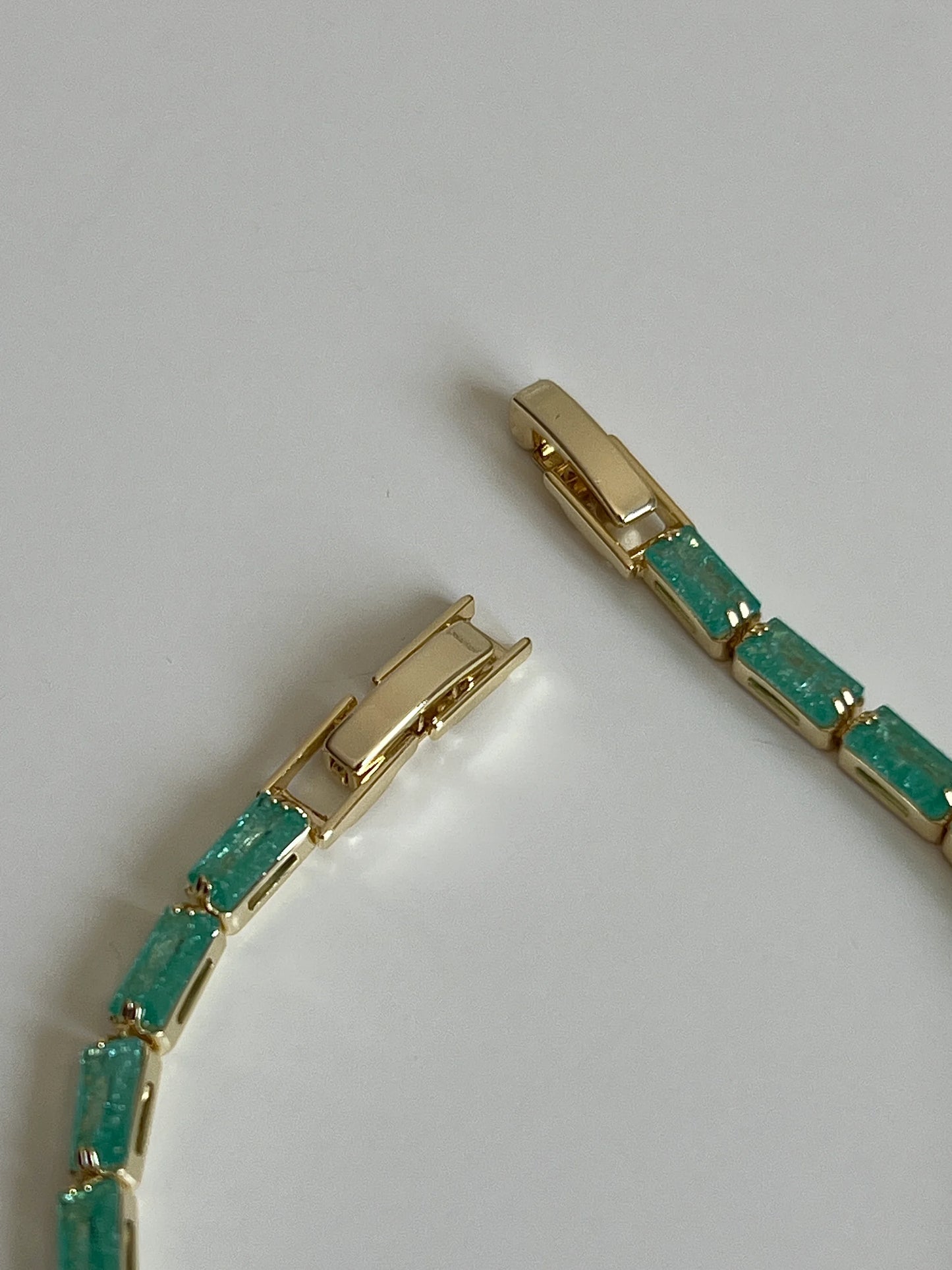 Gold Rengi Renkli Baget Zirkon Taşlı Kadın Bileklik
