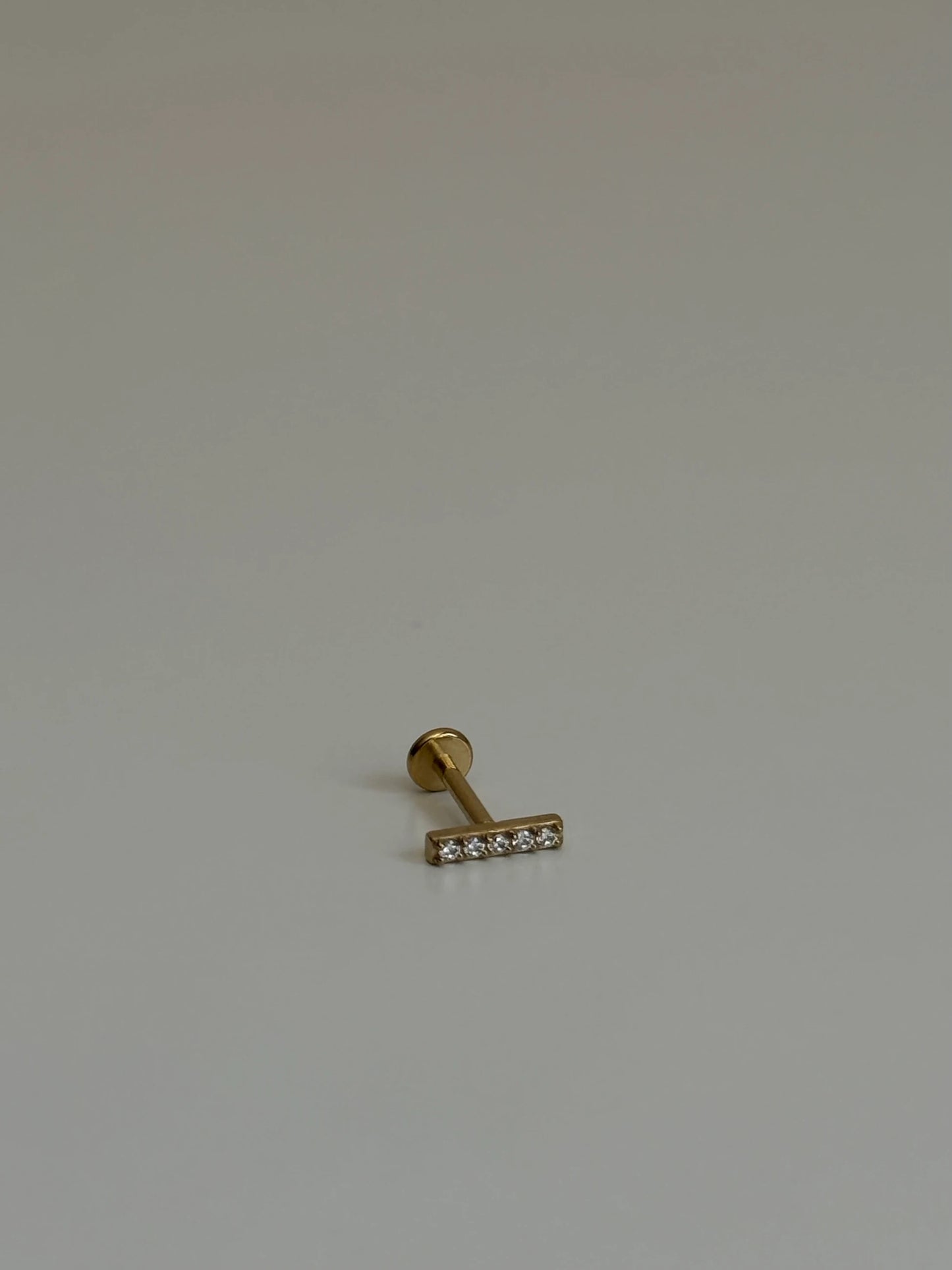 Gold Rengi Şerit Model Çelik Piercing